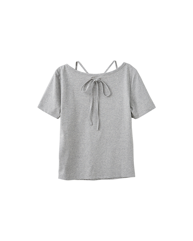 DITA低調亮片後綁結T-SHIRT