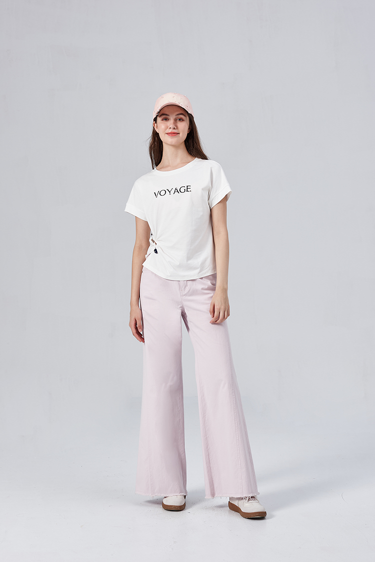 DITA簡約鑽飾抽皺T-SHIRT