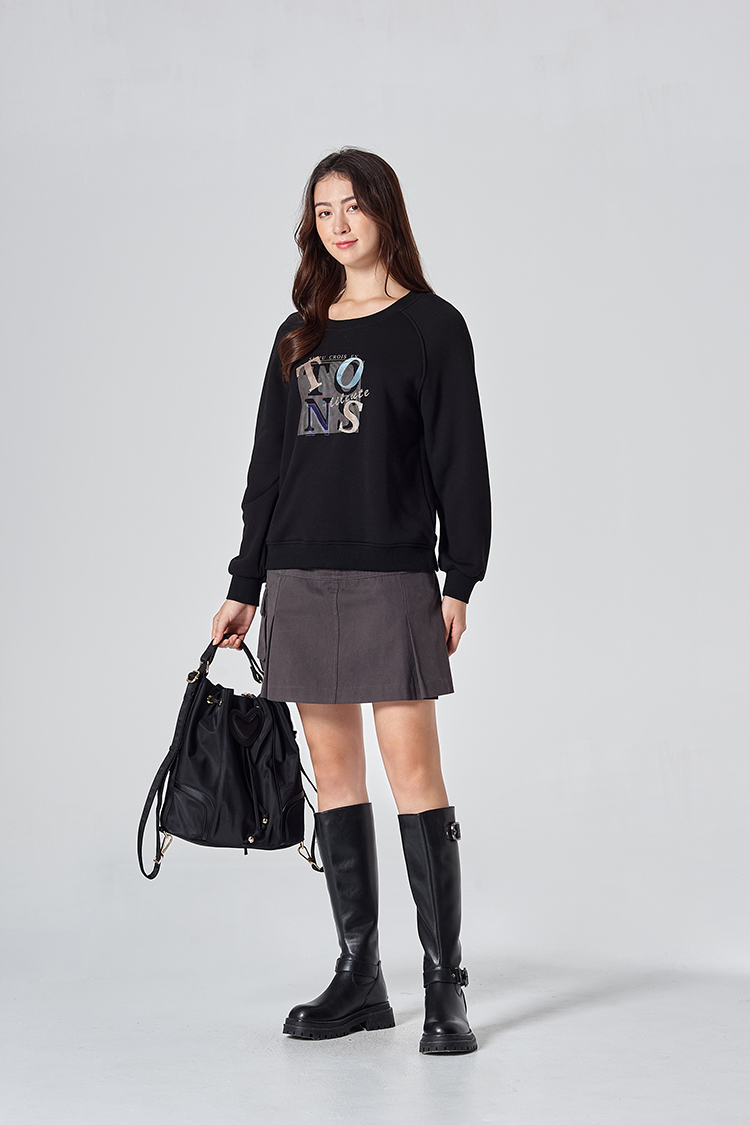 DITA甜酷箱型褶短裙