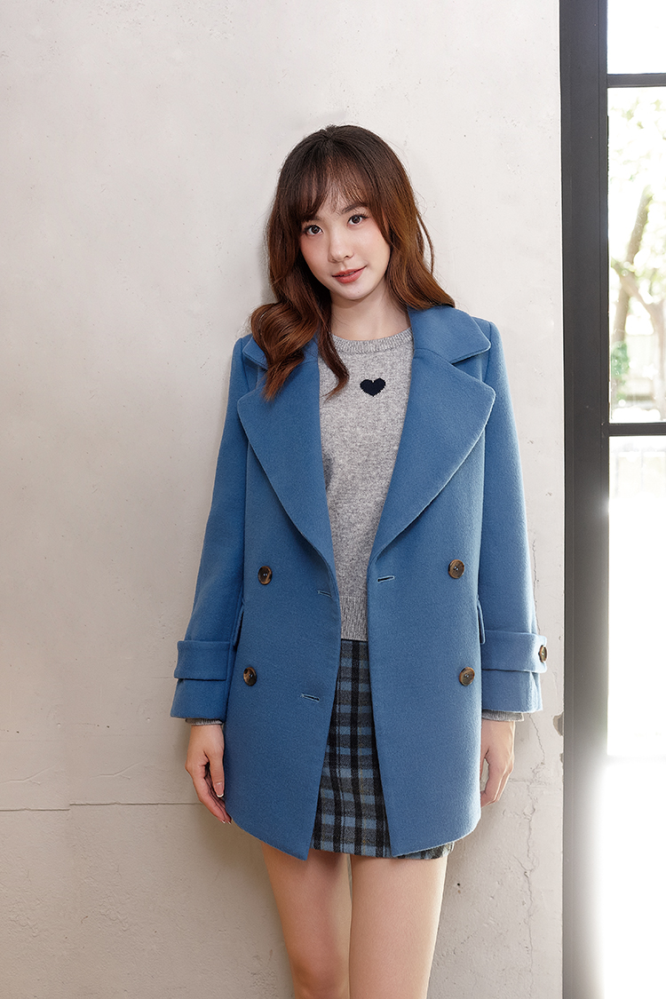 DITA日系格紋毛料A字短裙