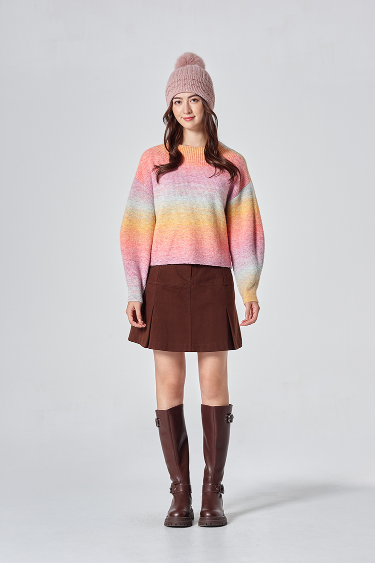 DITA浪漫漸層短版針織上衣