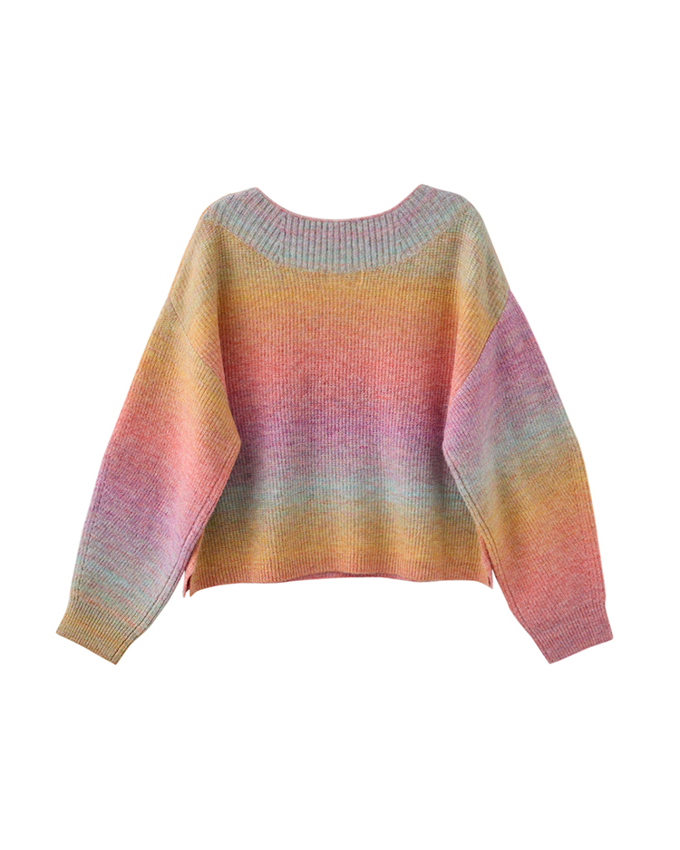 DITA浪漫漸層短版針織上衣