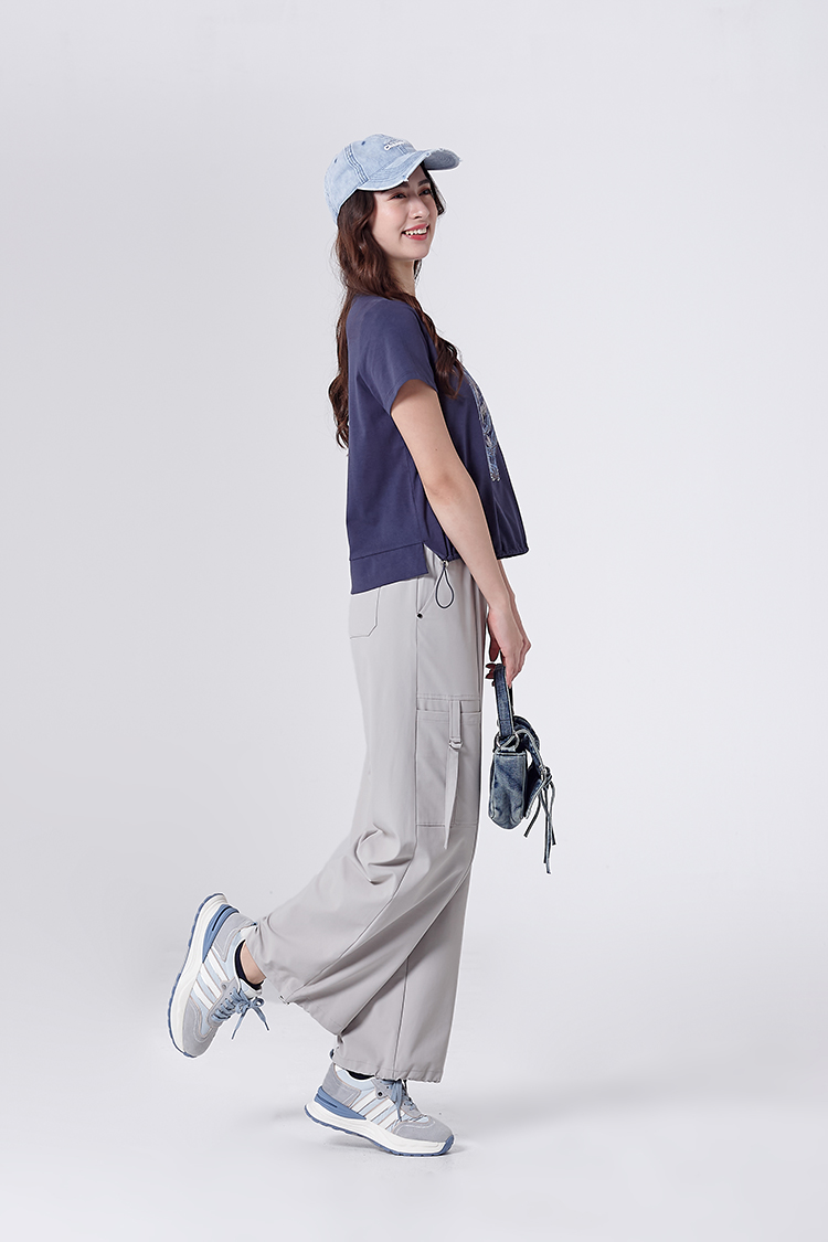 DITA都會感抽繩寬褲