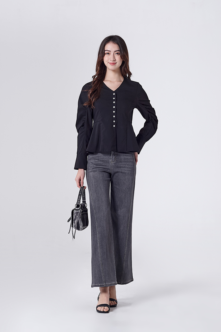 DITA甜酷感愛心鋼印寬褲