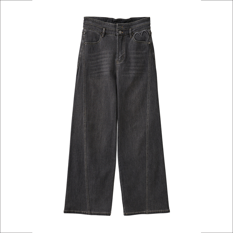 DITA甜酷感愛心鋼印寬褲