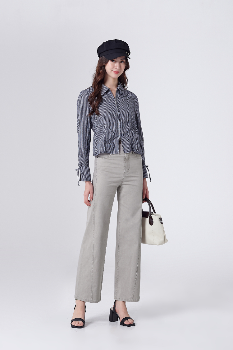 DITA甜酷感愛心鋼印寬褲