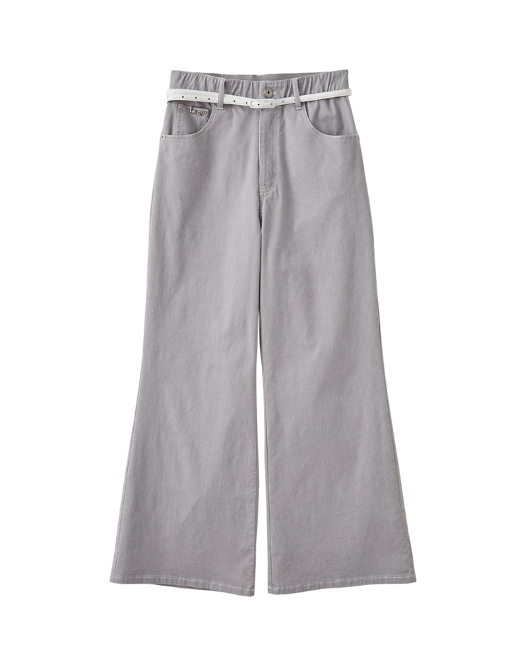 DITA繡花個性牛仔寬褲