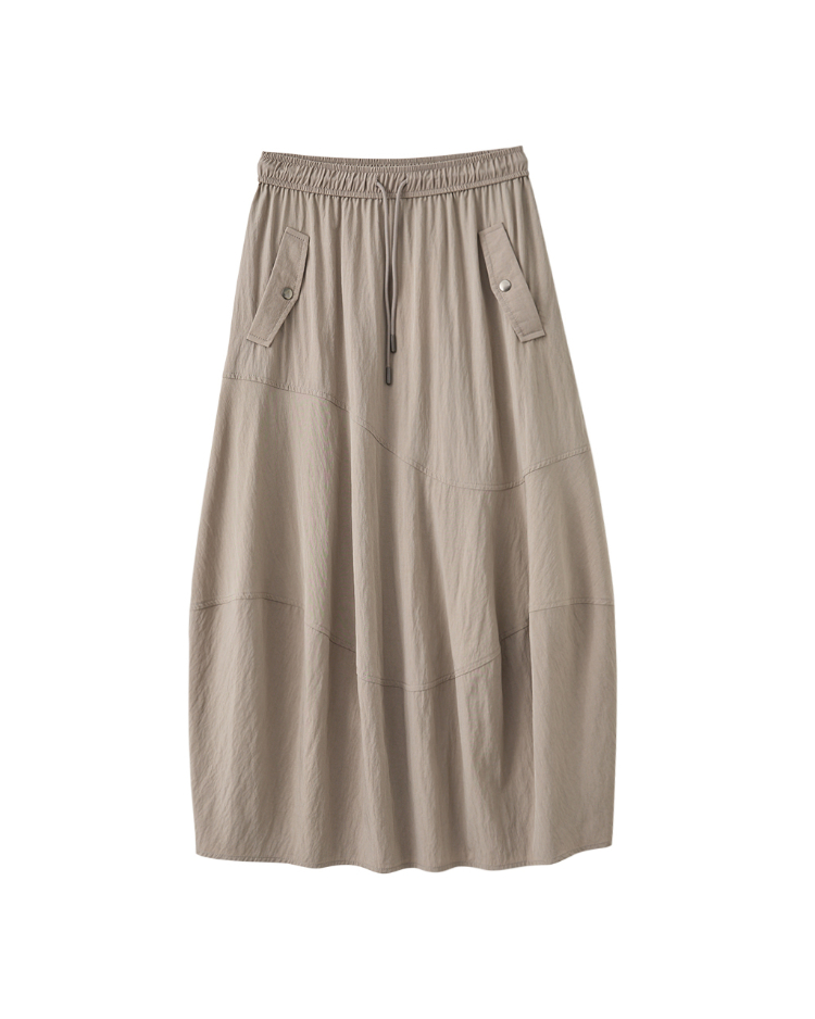 DITA抽繩拼接長裙