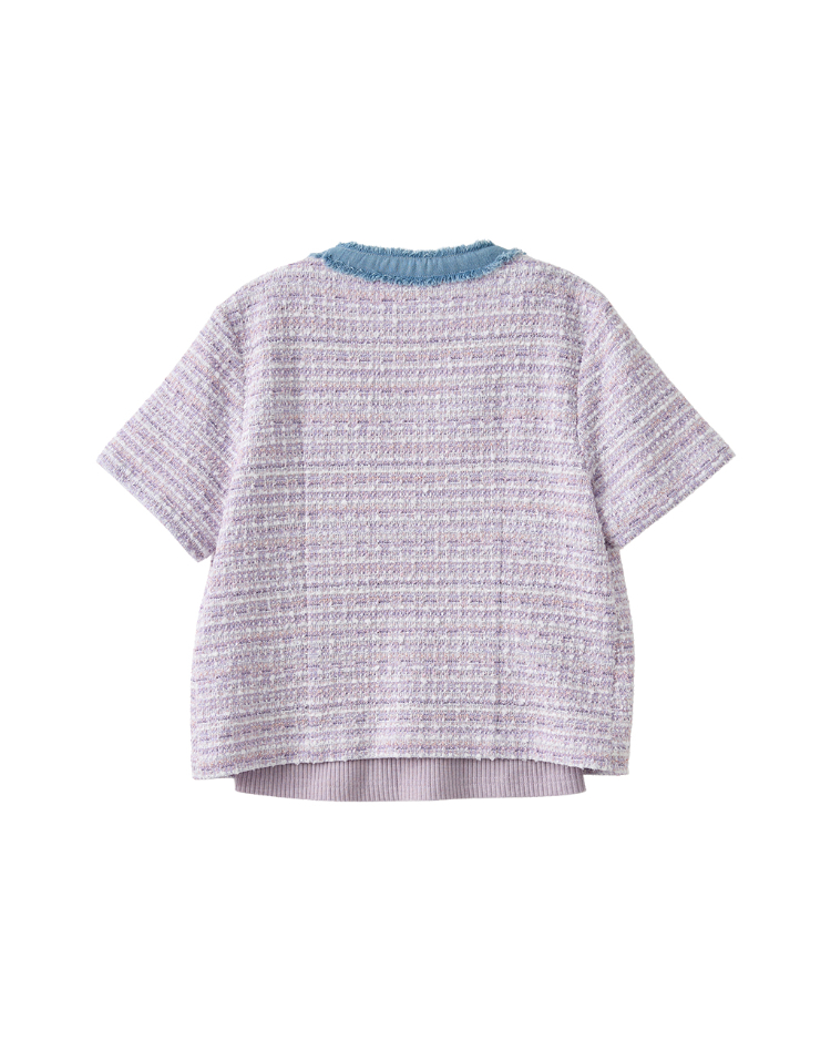 DITA韓系小香風毛呢短袖外套