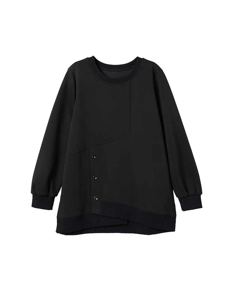 JOAN異組織拼接中長版造型T恤