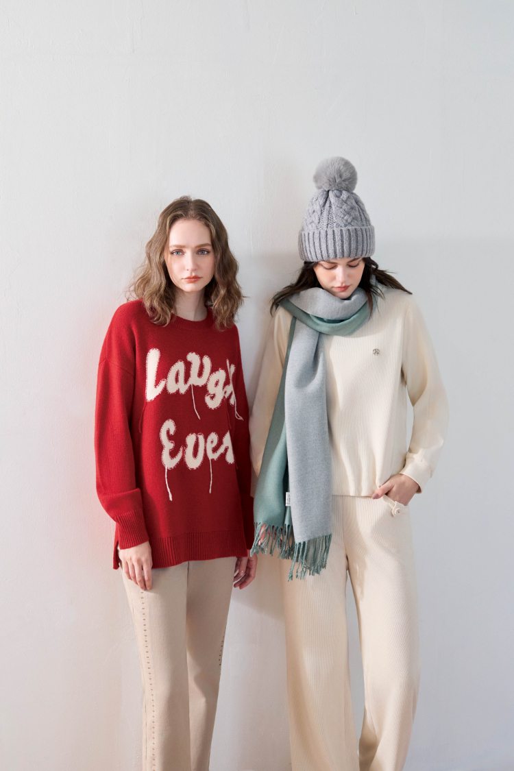 JOAN異材質拼接條絨抽繩下擺上衣