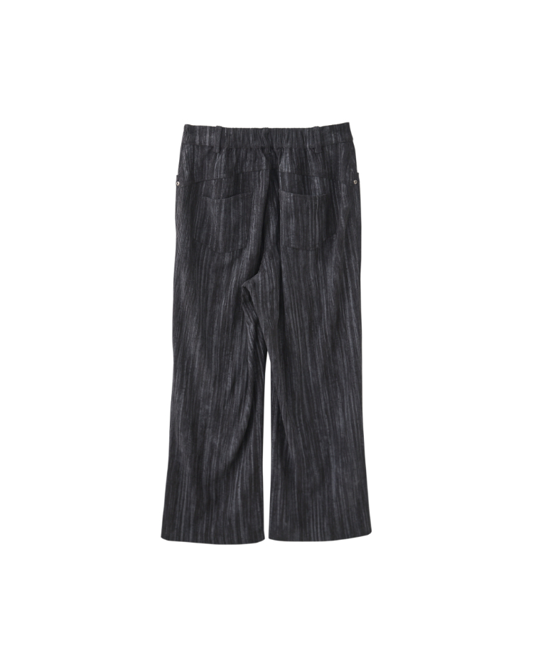 JOAN彈性低調印花直寬褲