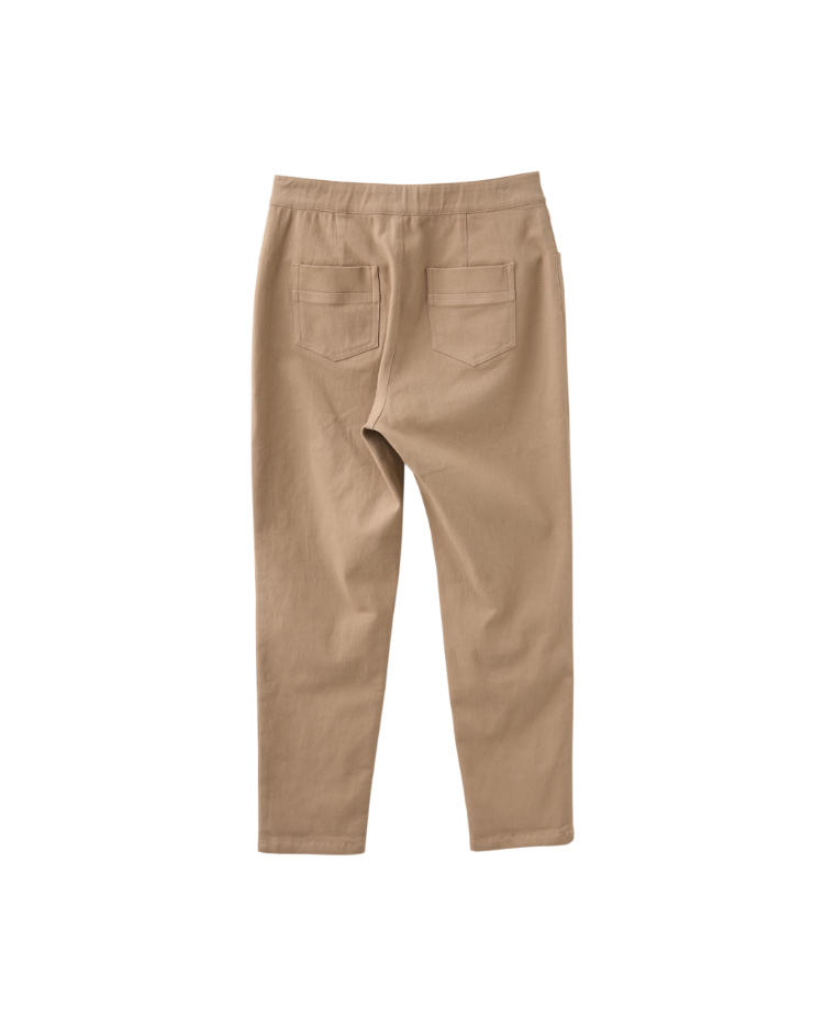 JOAN彈力棉質直筒休閒褲