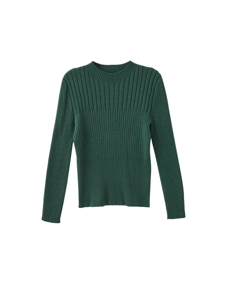 JOAN彈性坑條針織上衣