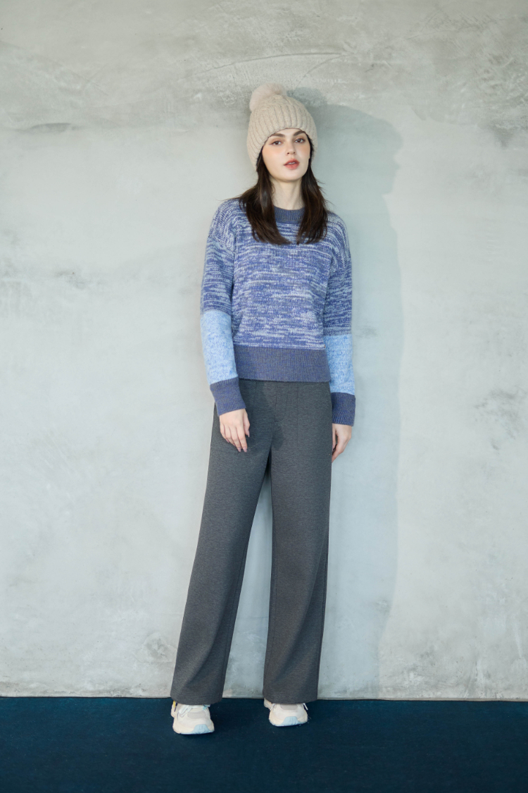 JOAN輕暖混色針織短版上衣