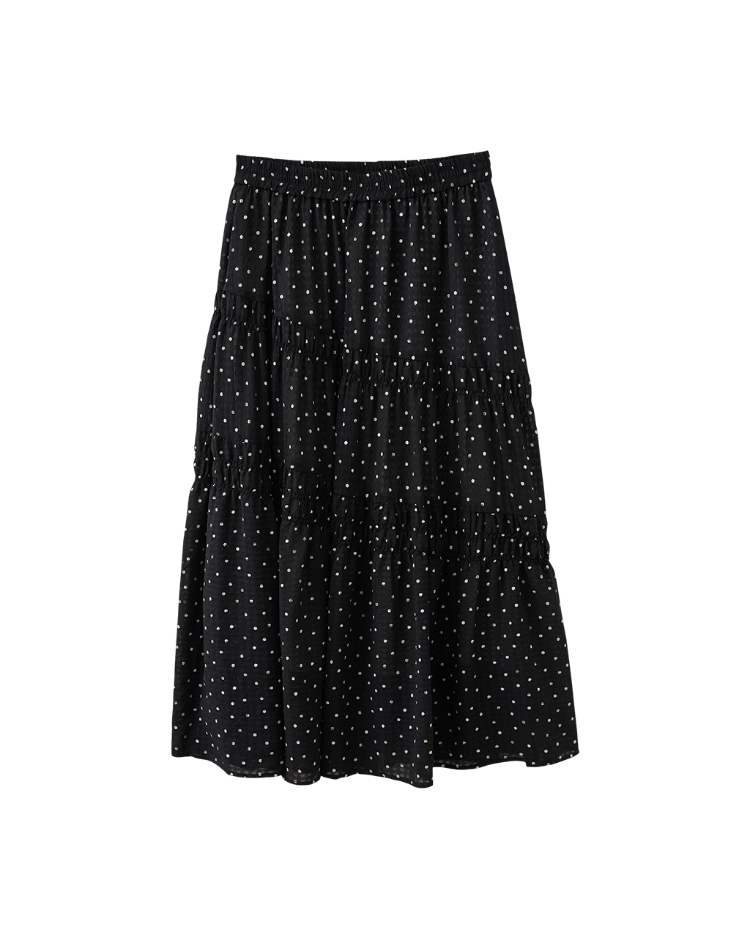 JOAN輕甜日常圓點層次長裙