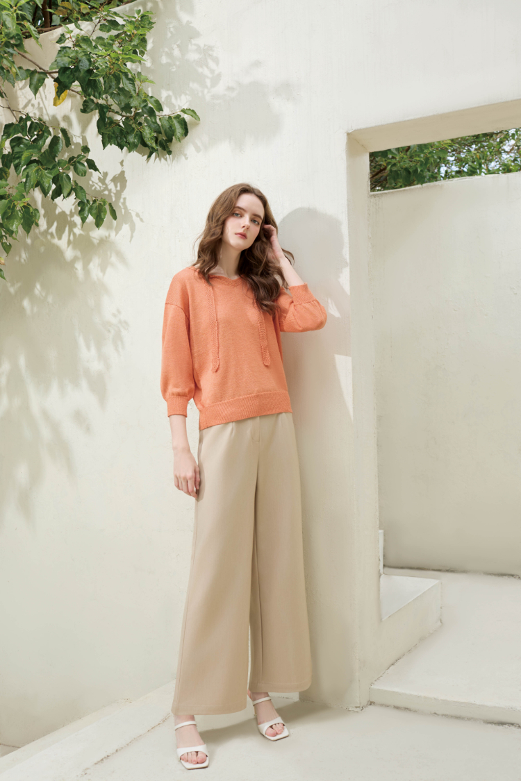 JOAN俐落都會線條通勤寬褲