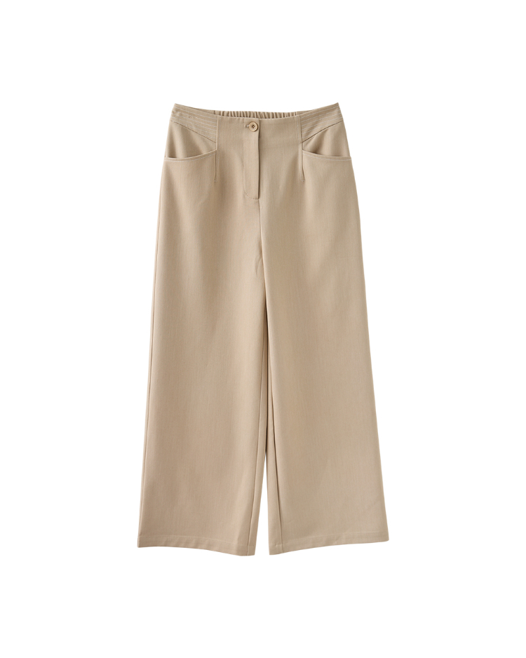 JOAN俐落都會線條通勤寬褲