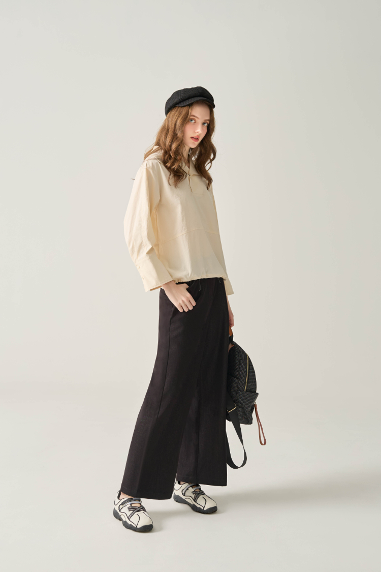 JOAN俐落都會線條通勤寬褲