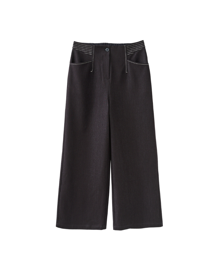 JOAN俐落都會線條通勤寬褲