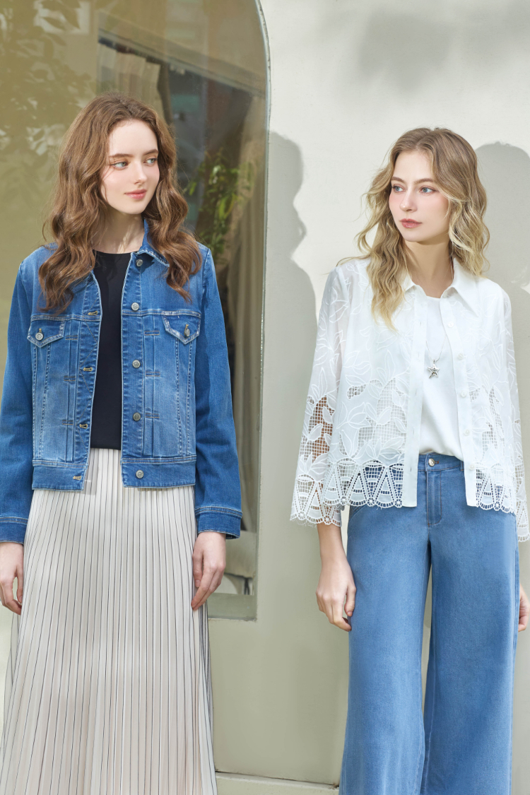 JOAN俐落剪接都會感休閒寬褲