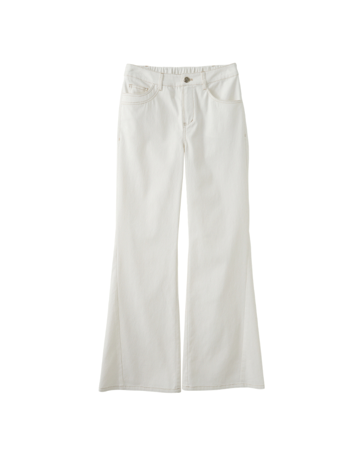 JOAN涼感彈力美腿牛仔喇叭褲