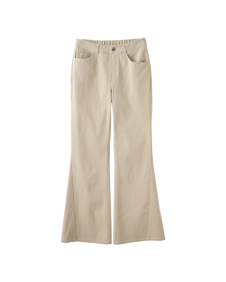 JOAN涼感彈力美腿牛仔喇叭褲