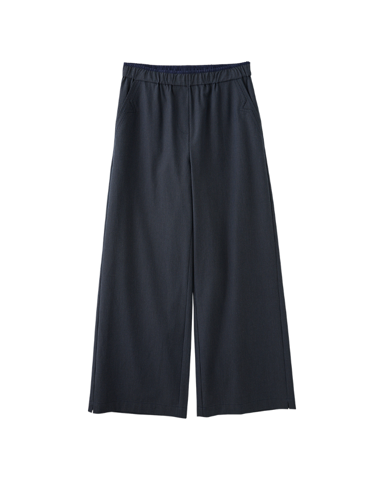 JOAN職人系顯瘦鬆緊腰直寬褲