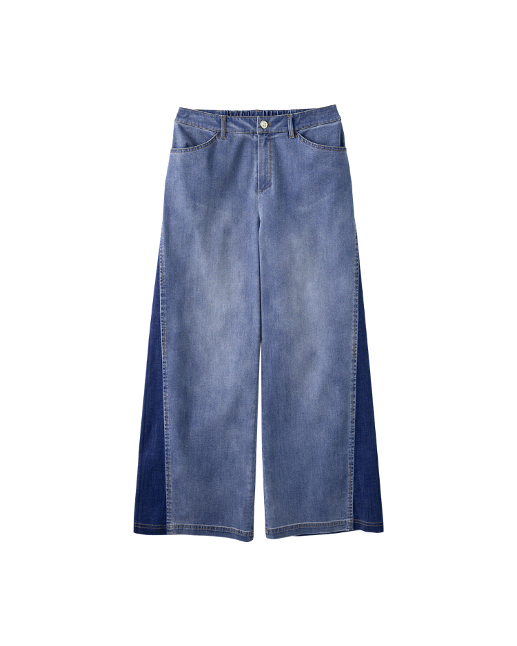 JOAN夏日降溫彈力牛仔寬褲