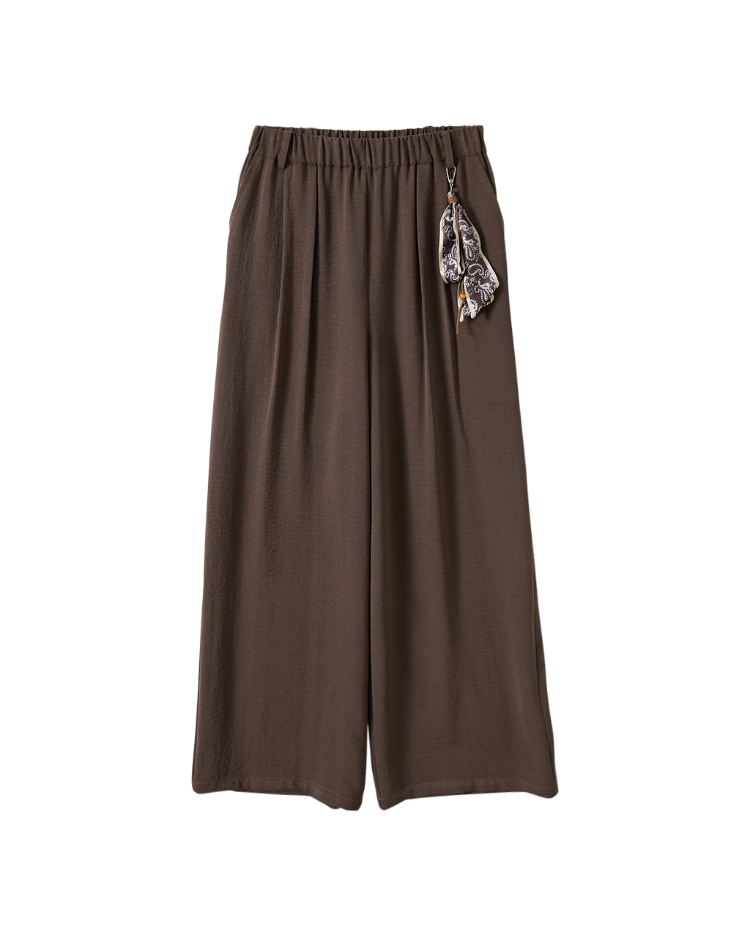 JOAN輕盈垂感寬褲(附吊飾)