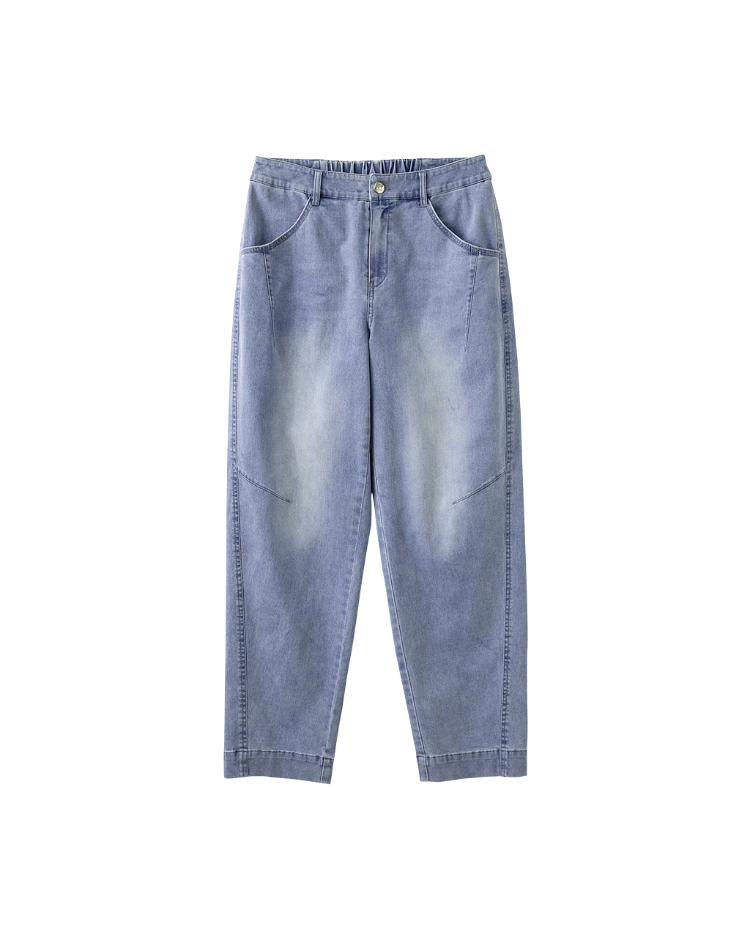 JOAN微寬輕鬆水洗牛仔褲