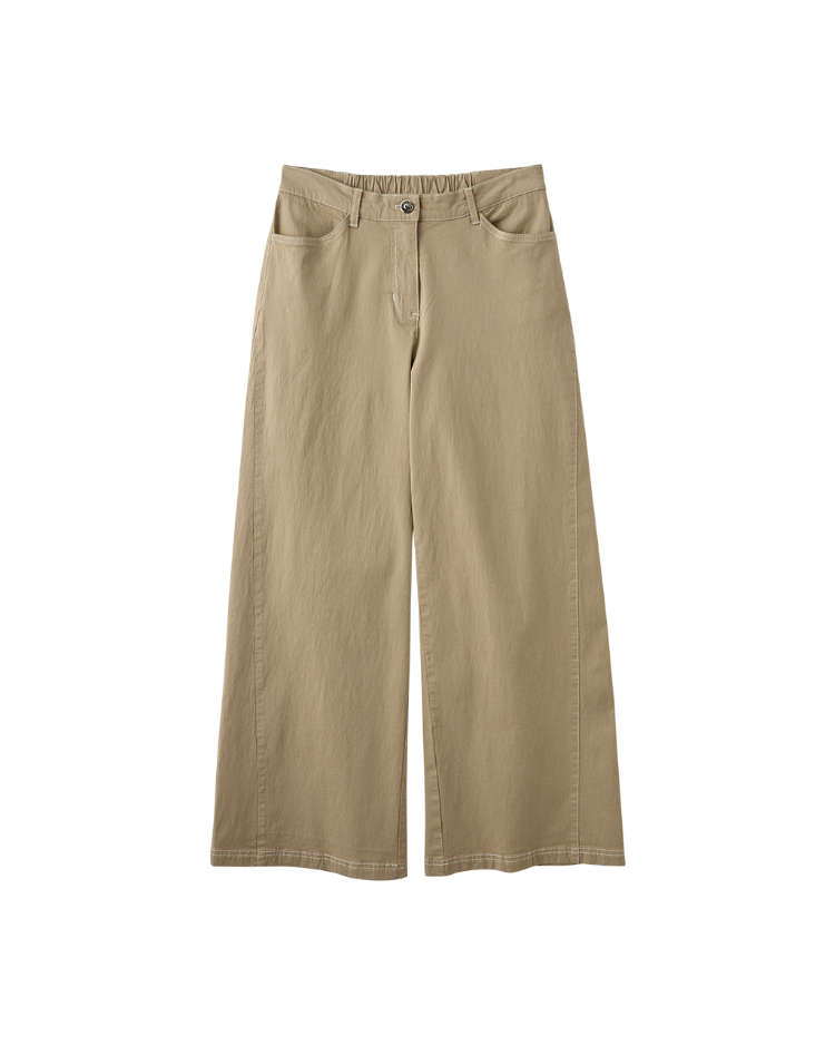 JOAN夏日降溫彈力牛仔寬褲(素色款)