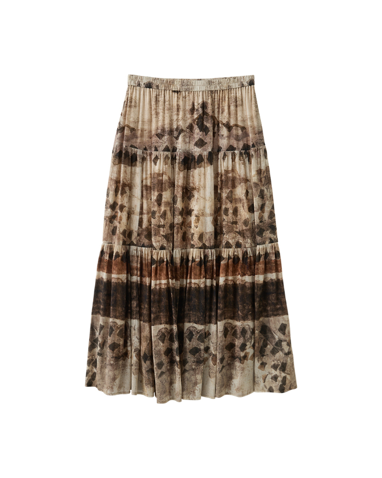 JOAN水墨暈染層次長裙