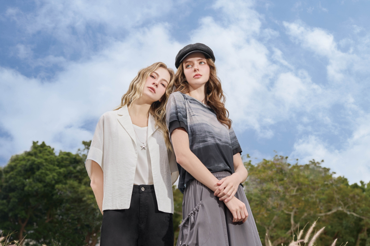 JOAN立體口袋鬆緊腰A字長裙