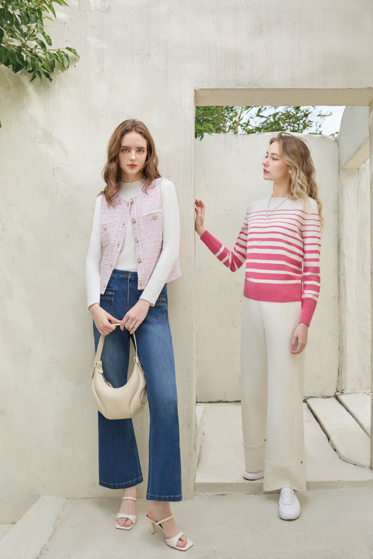 JOAN法式輕奢花呢背心外套