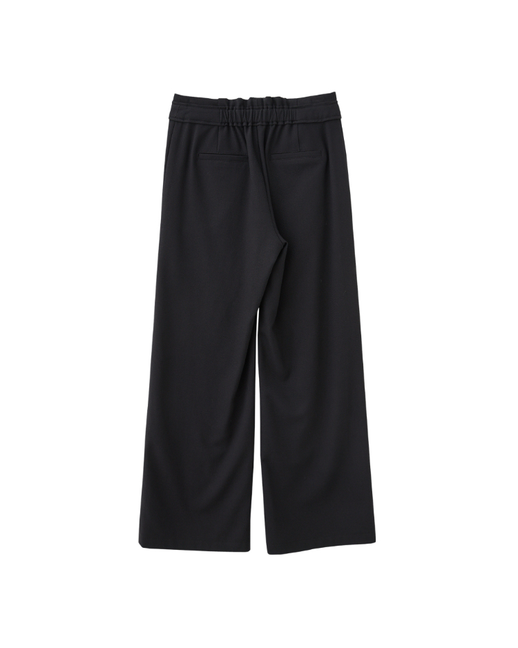 DENOVO微正式彈力直筒寬版長褲