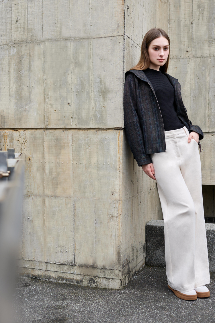 DENOVO棉感高彈日常百搭褲