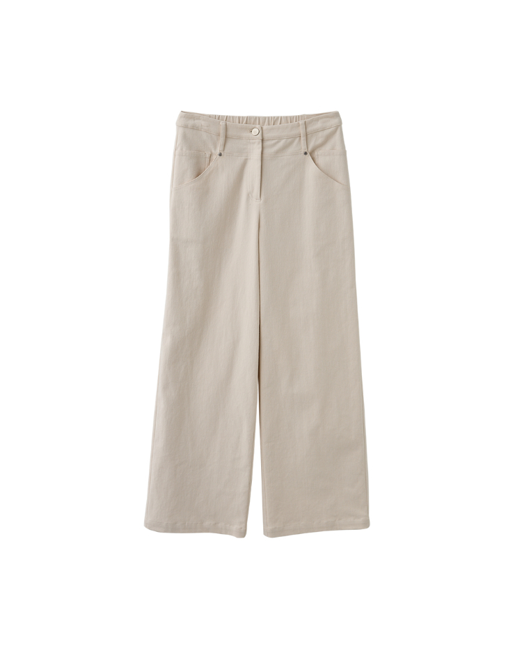 DENOVO棉感高彈日常百搭褲