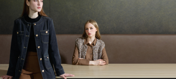 DENOVO輕磨毛口袋造型中長版牛仔外套