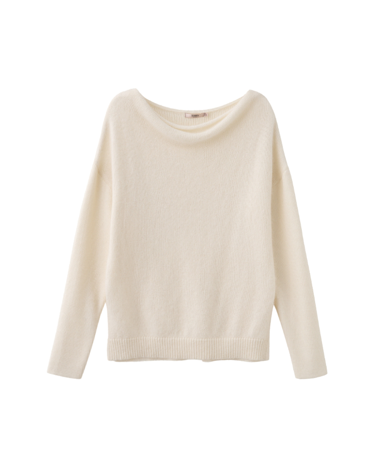 DENOVO浣熊絨羊毛柔軟針織衫