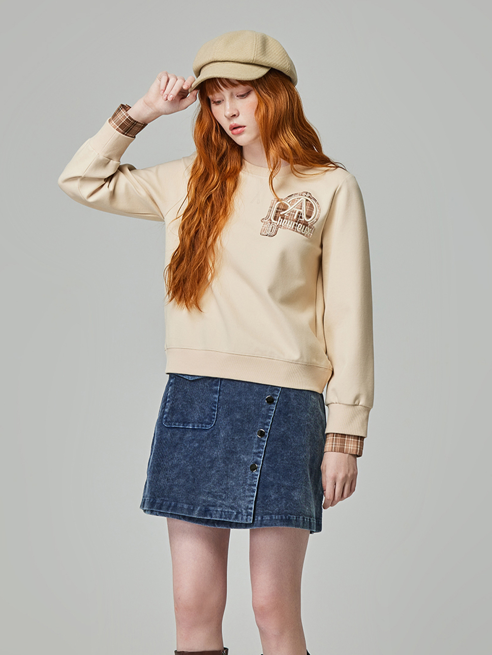 abito斜邊釦造型窄裙