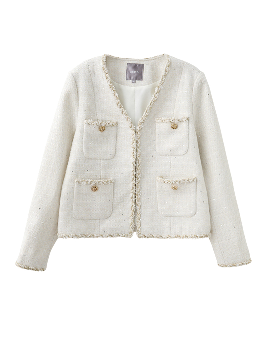 abito經典金邊雙口袋外套