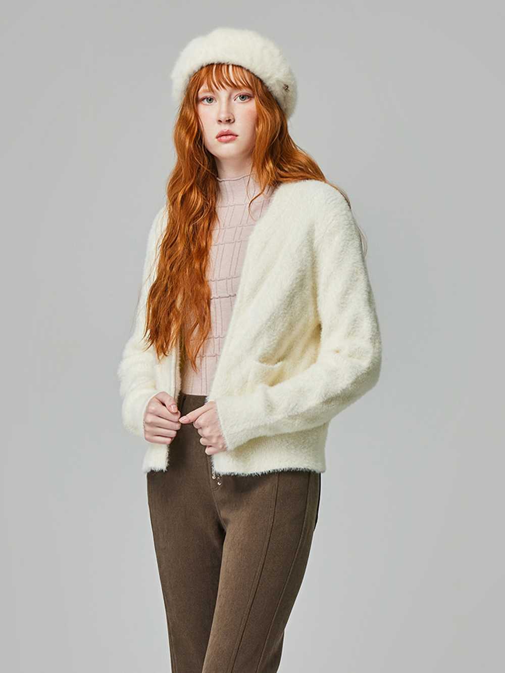 abito保暖絨毛針織外套