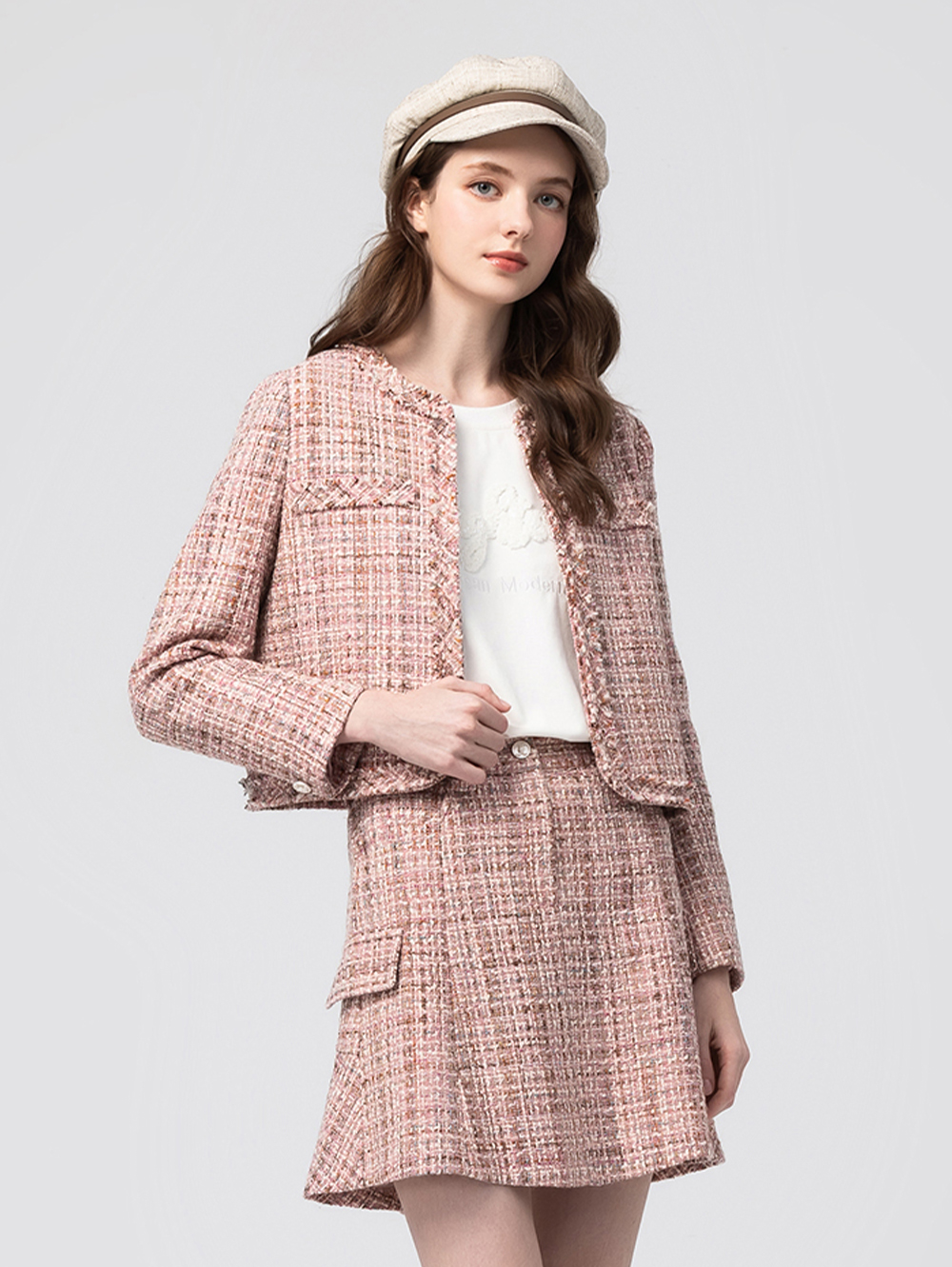 abito經典交織格紋外套