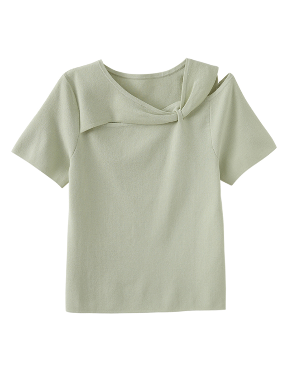 abito優雅扭結針織上衣