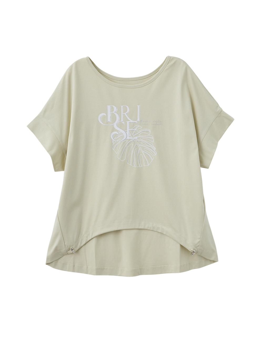 DITA寬鬆下擺抽繩植物T-SHIRT