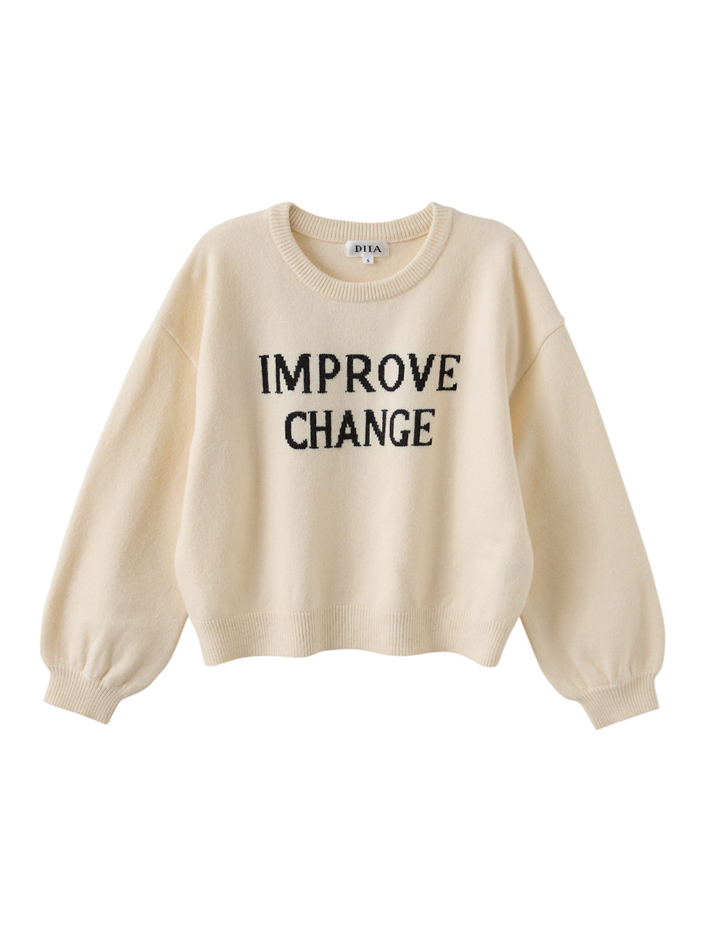 DITA短版字母針織上衣