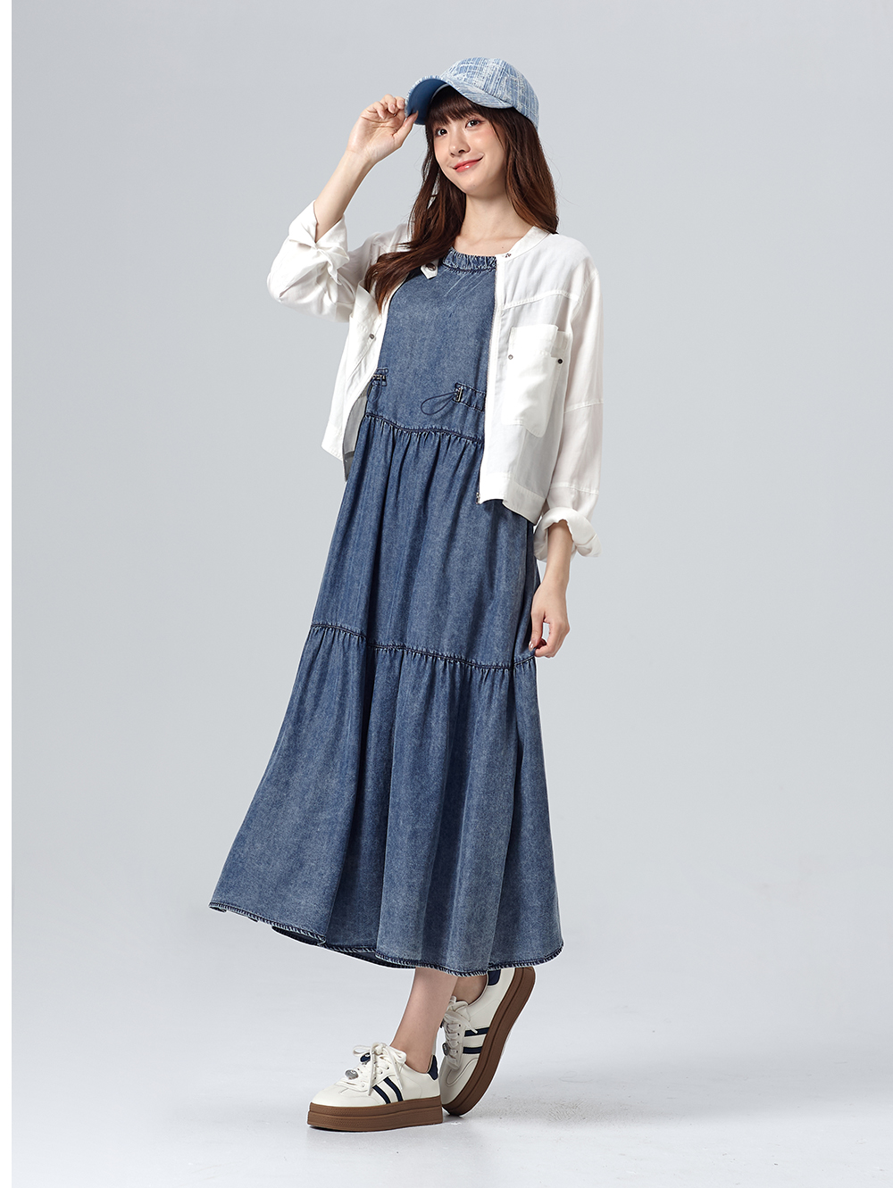 DITA水洗連身背心抽繩洋裝