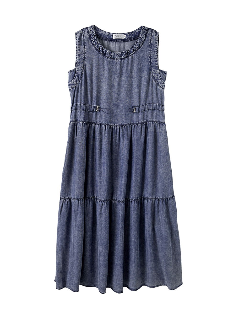DITA水洗連身背心抽繩洋裝