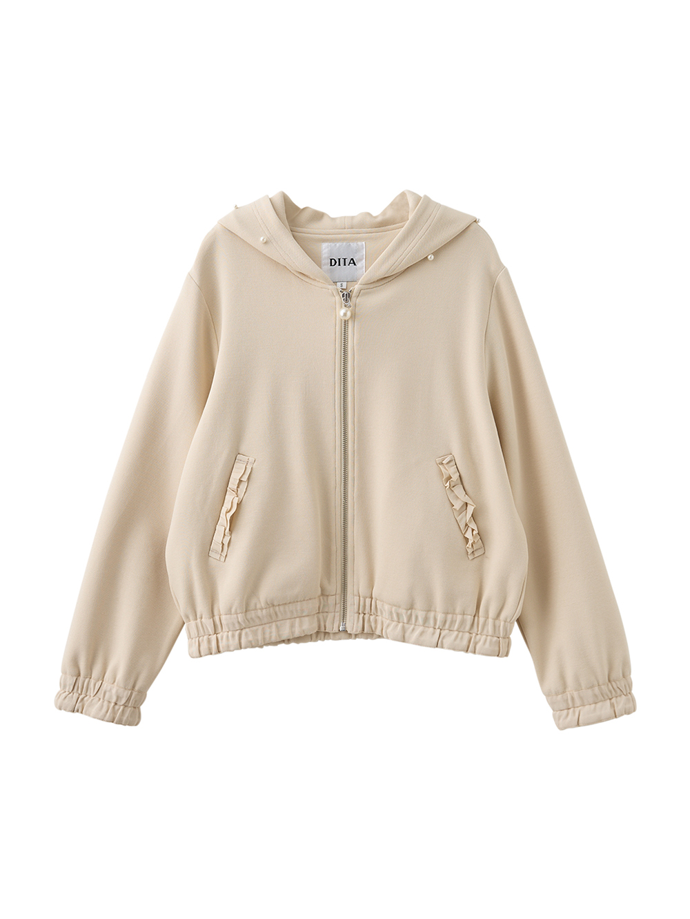 DITA珍珠細節連帽外套